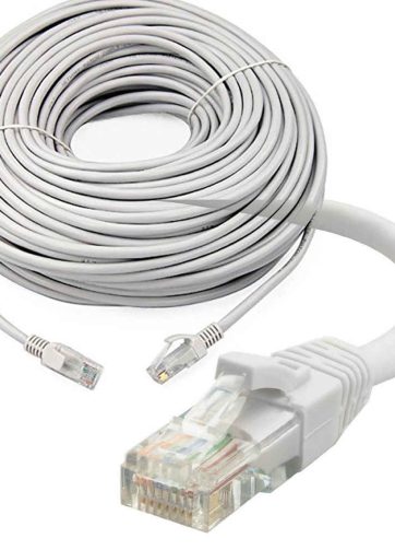 CABLE RED PATCH CORD CAT5E UTP E-TOUCH 50FT,15M