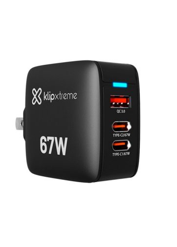 CARGADOR PARED 67W 3 PUERTOS POWERWALL 67	KLIP XTREME	KMC-500, GTIA. 15D